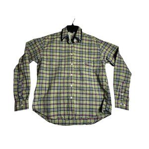 Cruel Girl Button Up Long Sleeve Plaid Loose Fit Shirt Womens Medium